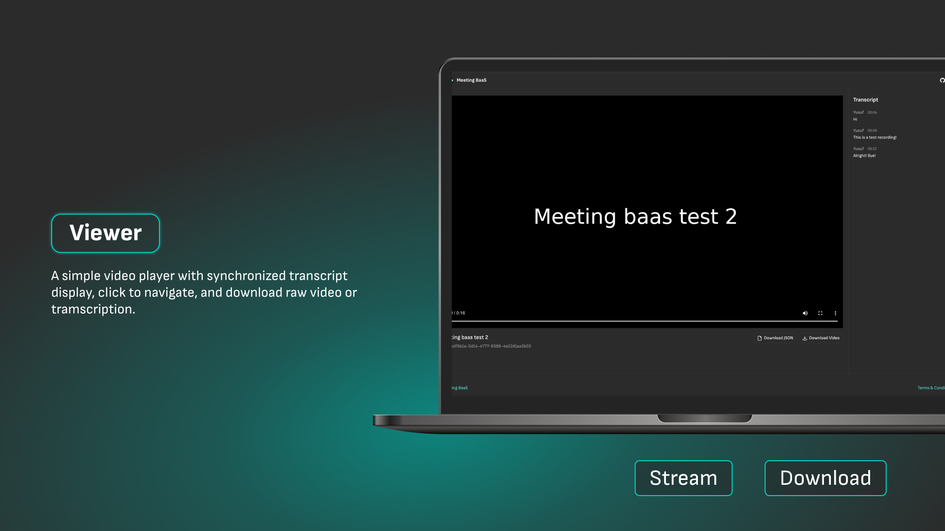 Meeting BaaS Viewer Interface